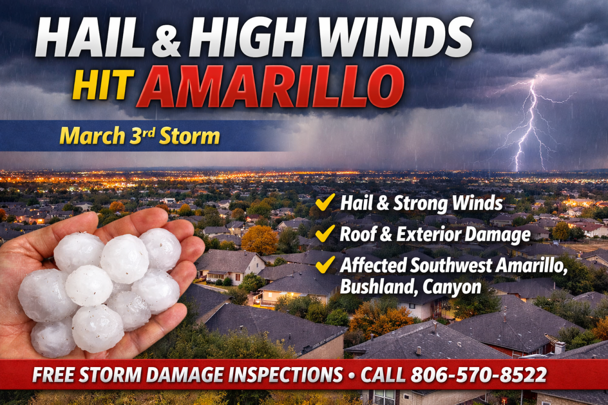 Hail and High Winds Reported in Amarillo